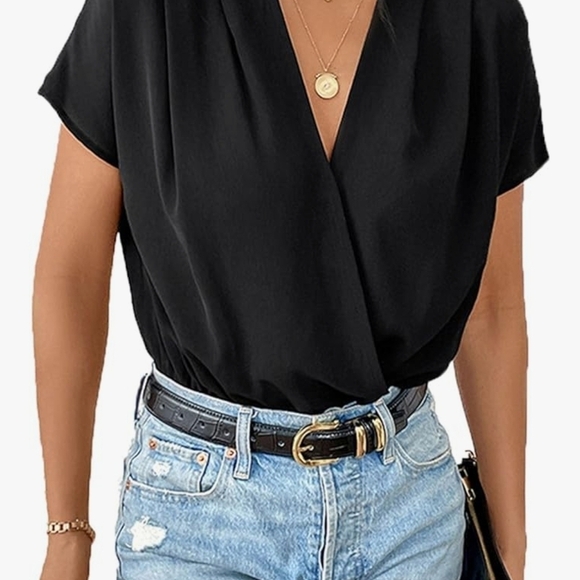 Tops - Elegant Black Women's Top